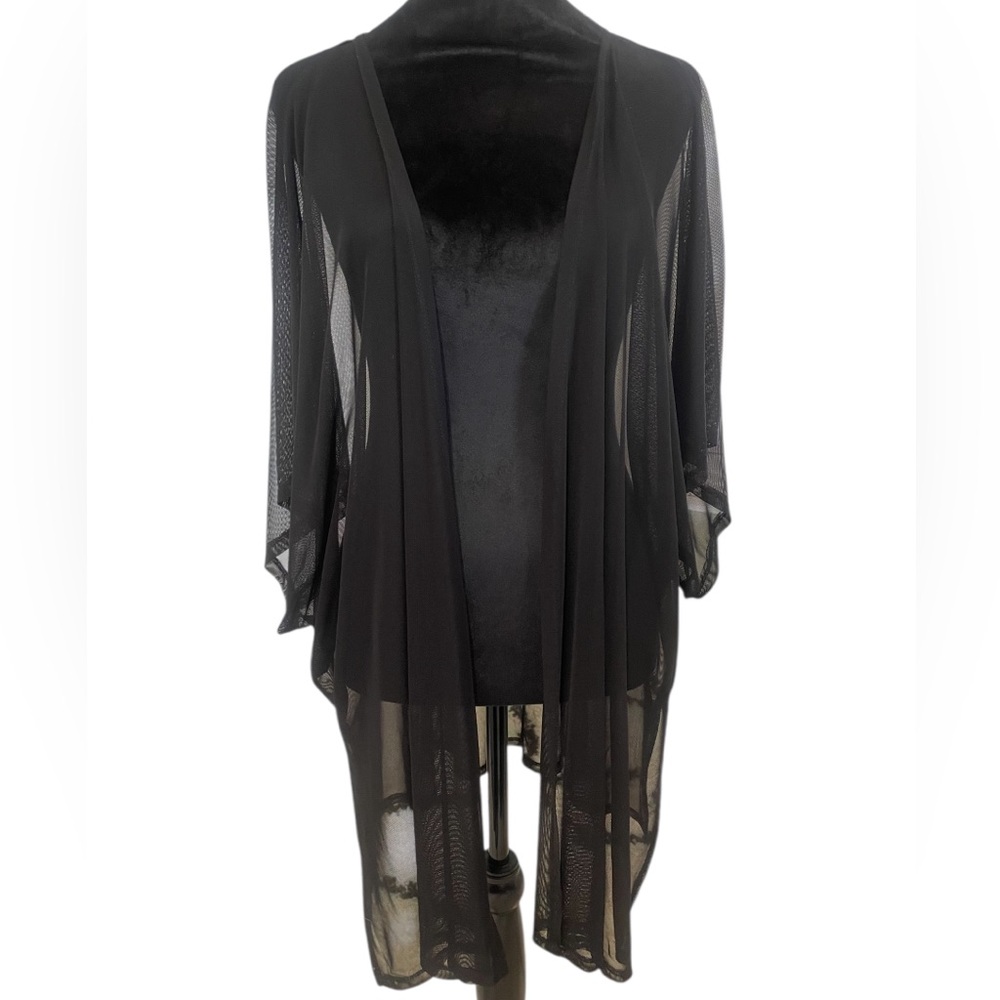 Black,kimono,flowing, sheer,swim cover Large,OS,New - Picture 5 of 5